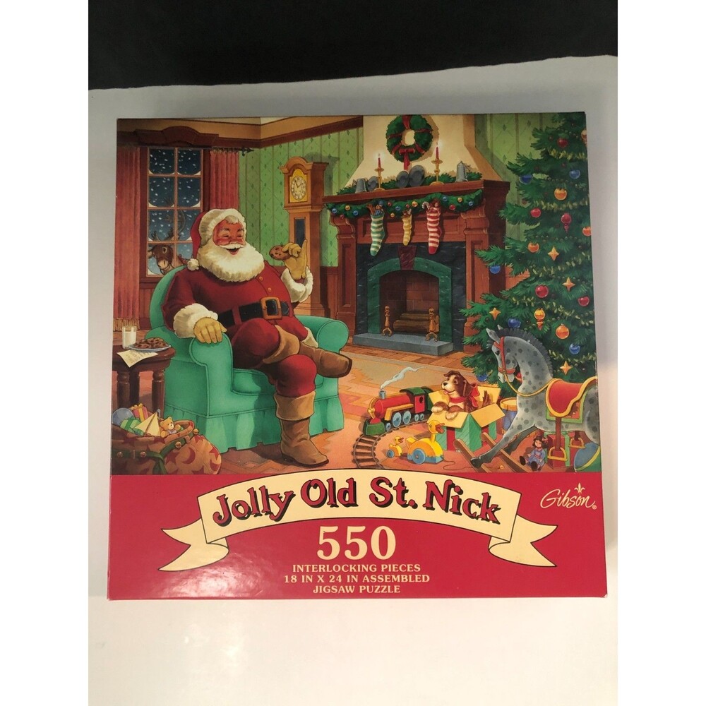 1994 Gibson "Jolly Old St. Nick" Puzzle 550 Piece Christmas